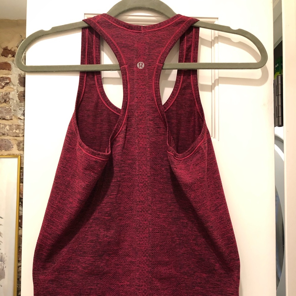 Burgundy Lululemon Swiftly Tech Tank Size 6